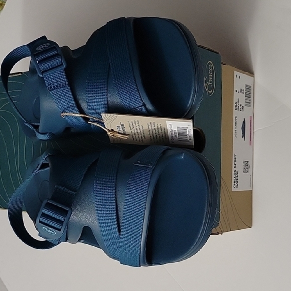 NIB Chaco Chillio Sport Sandals Size 8M Ocean Blue